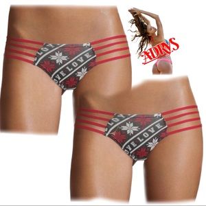 💕Sexy Women’s City Street Cheeky Panty S Red💕
